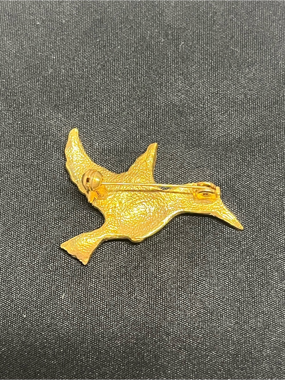 Enamel Flying Bird Duck Brooch Pin - Blue & Green - Picture 3 of 5